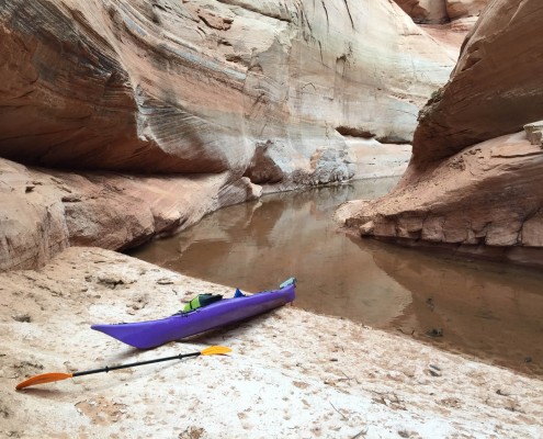 kayak in a canyon