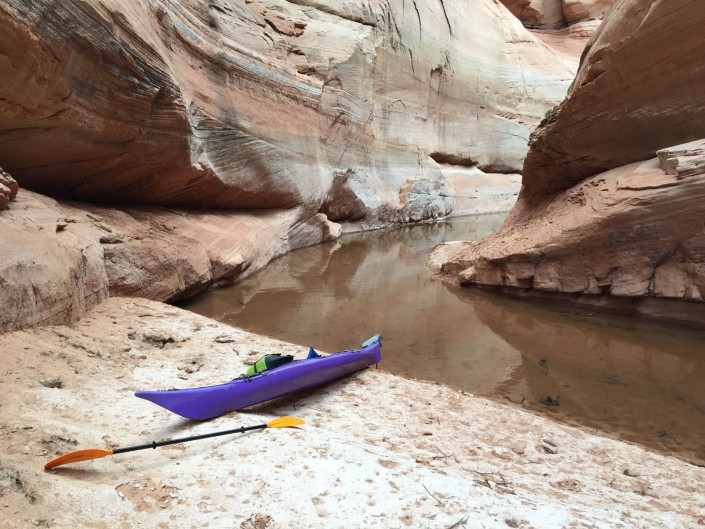 kayak in a canyon